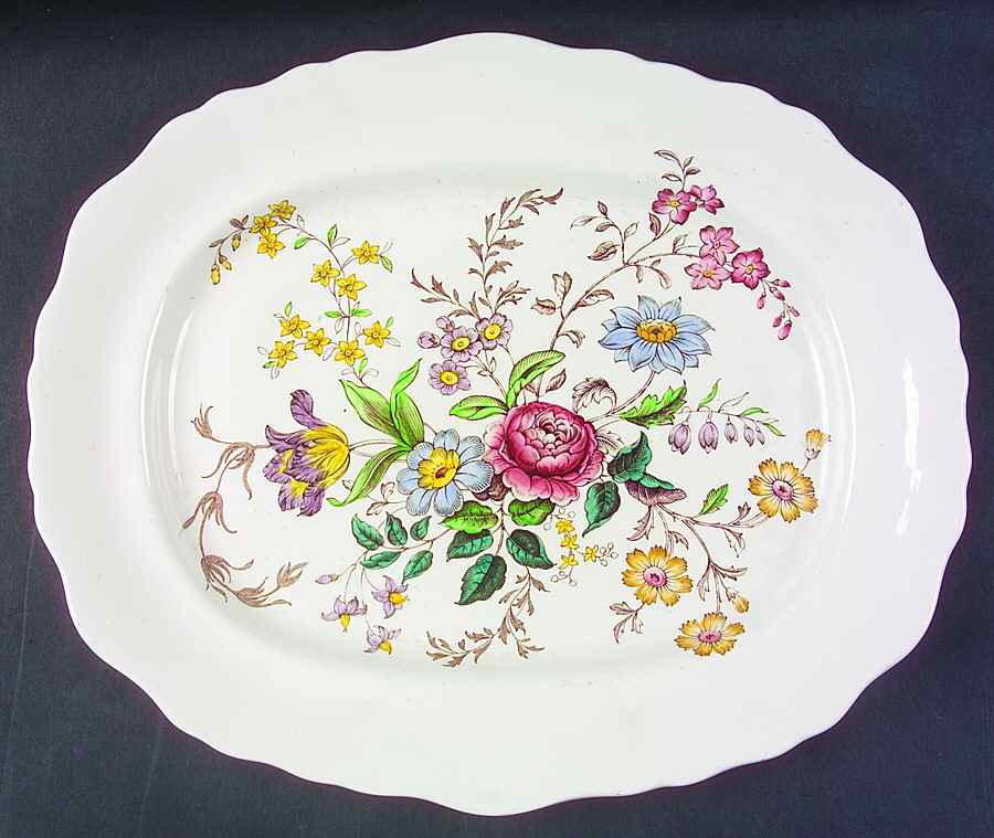 Romney 13" Oval Serving Platter by Spode-1