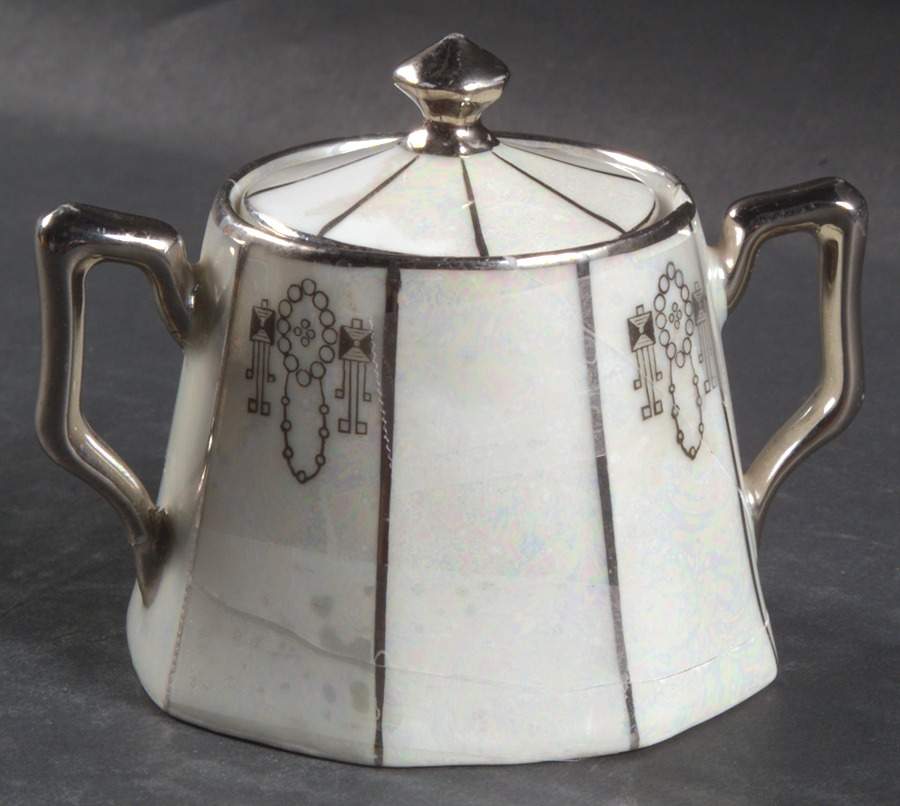 Colonial Mini Sugar Bowl & Lid by Silverite (Bavaria)-1
