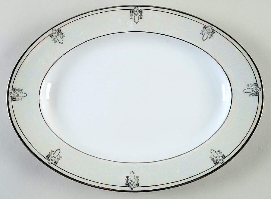 Colonial 13" Oval Serving Platter by Silverite (Bavaria)-1