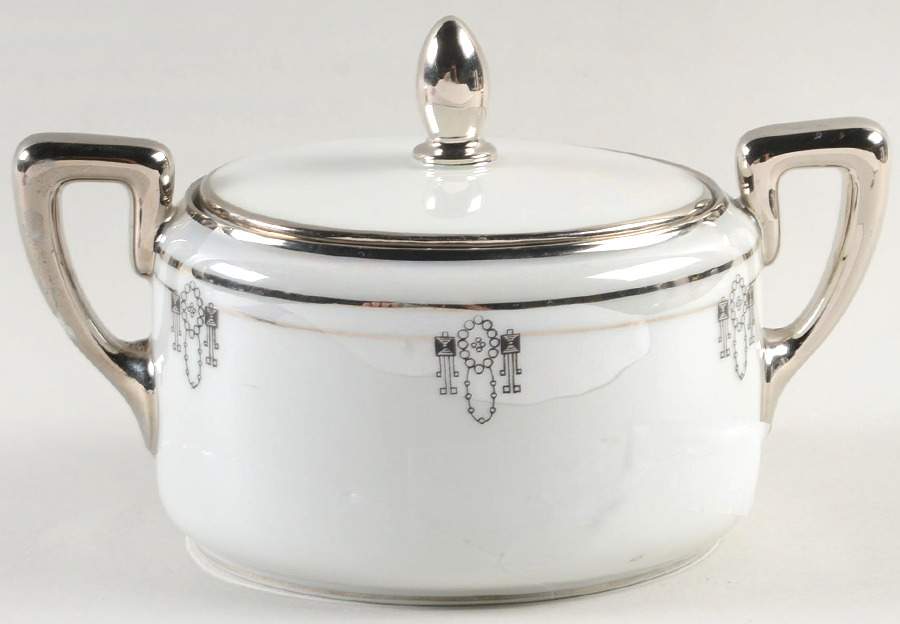 Colonial Sugar Bowl & Lid by Silverite (Bavaria)-1