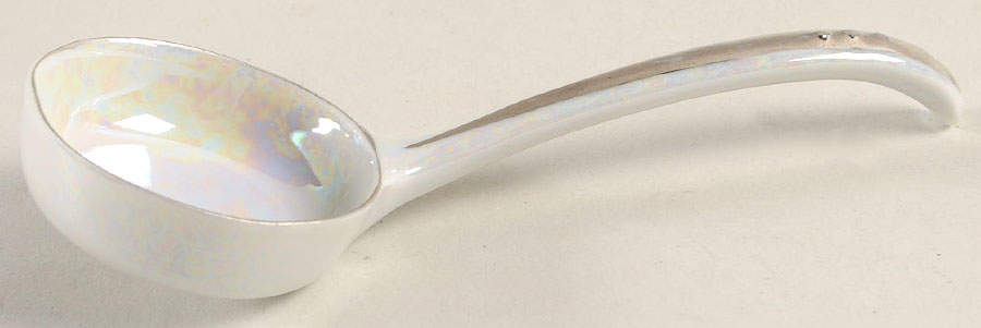 Colonial Solid Ceramic Ladle for Open Sauce Boat by Silverite (Bavaria)-1