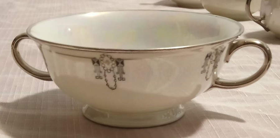 Colonial Footed Cream Soup Bowl by Silverite (Bavaria)-1