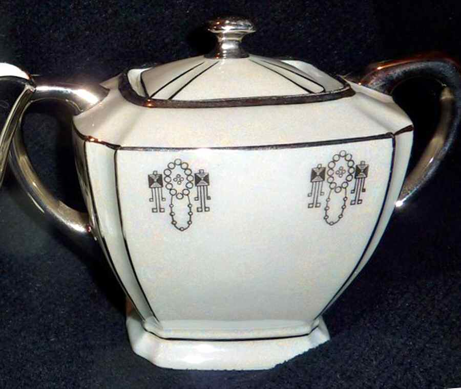 Colonial Sugar Bowl & Lid by Silverite (Bavaria)-1