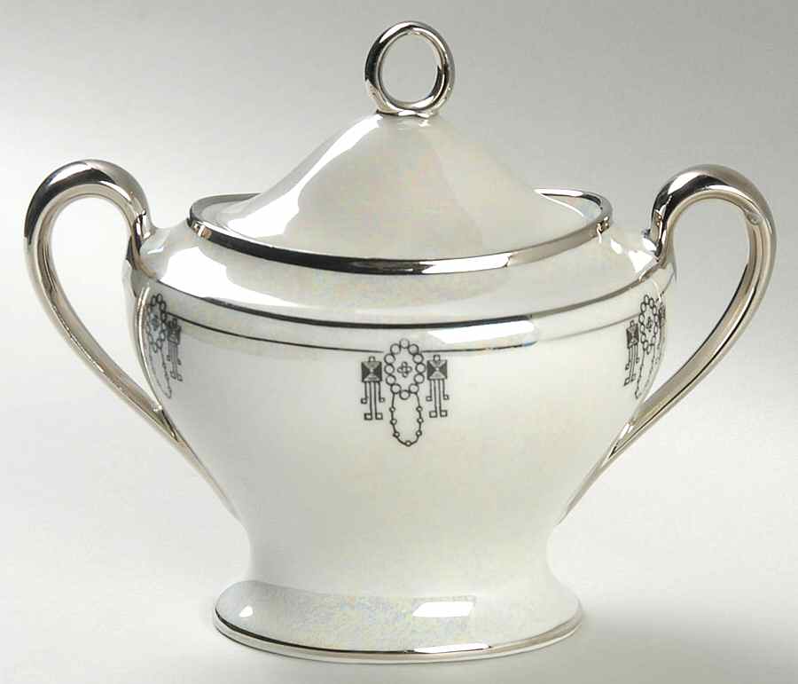 Colonial Sugar Bowl & Lid by Silverite (Bavaria)-1