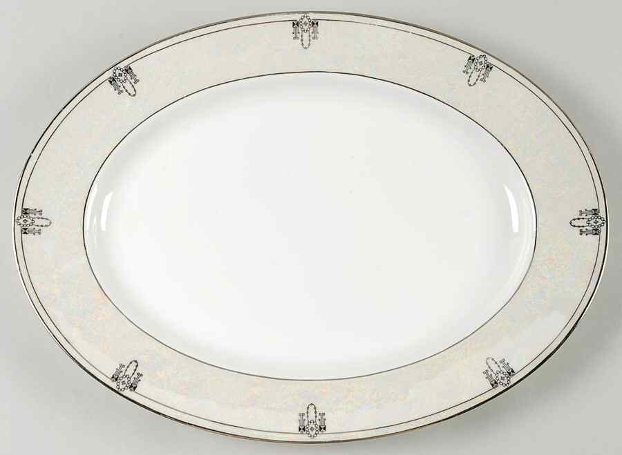 Colonial 14" Oval Serving Platter by Silverite (Bavaria)-1