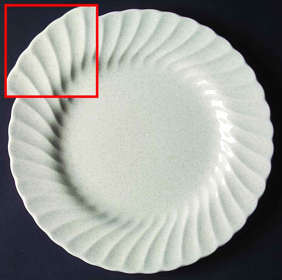 bone White (Earthenware, USA, Ivory, Tan Specks) Dinner Plate by Sheffield-1