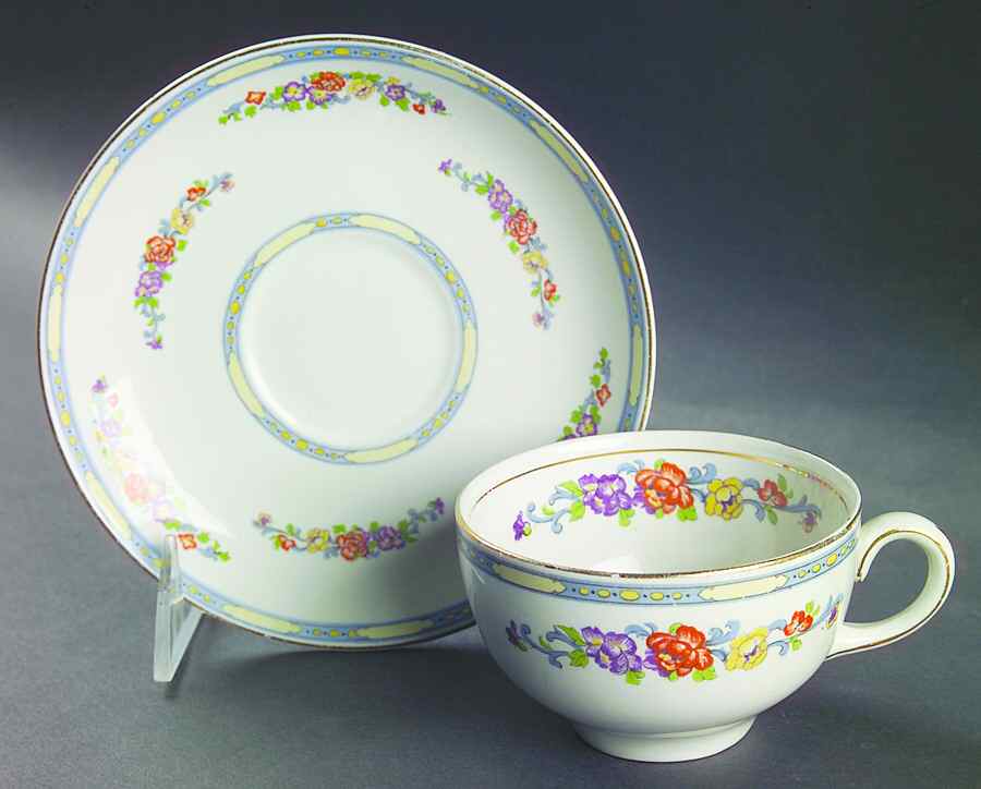 STV7 Flat Cup & Saucer Set by John Steventon & Son-1