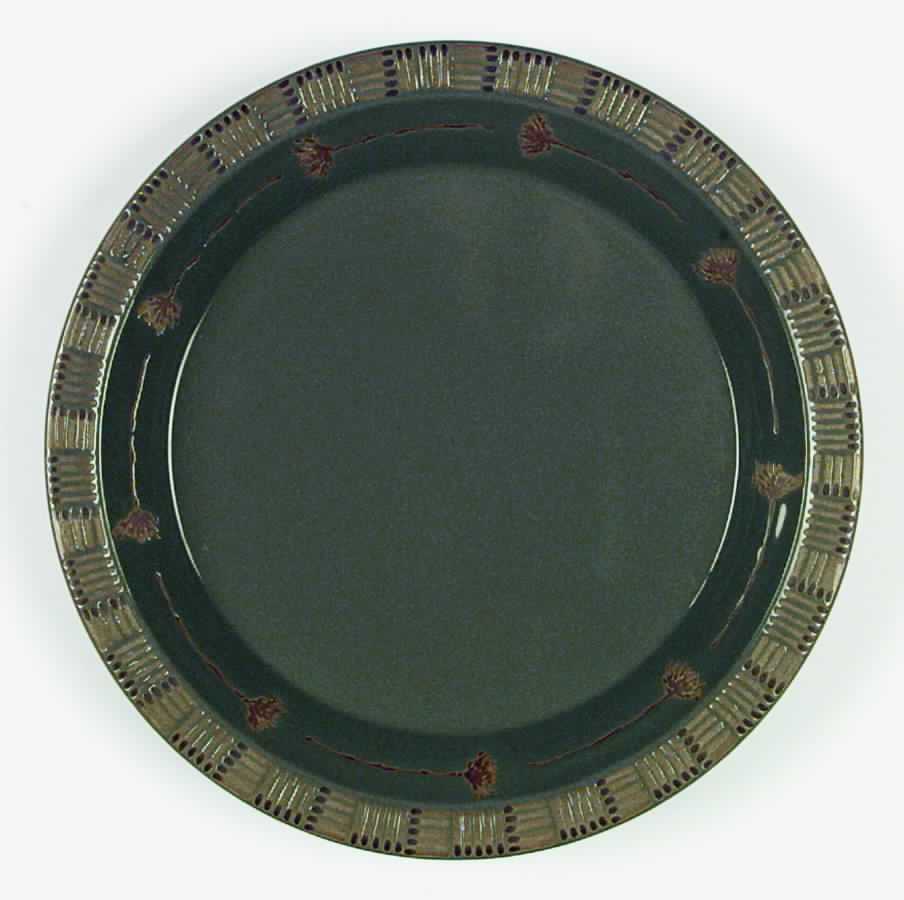 Cornflowers Green Dinner Plate by Sasaki-1