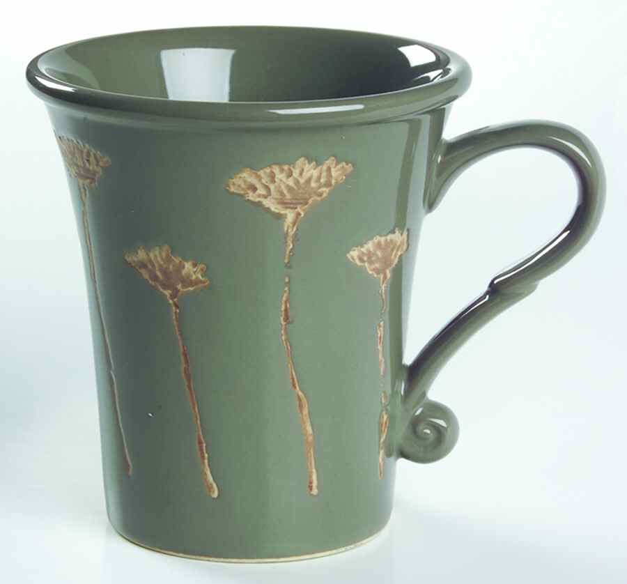 Cornflowers Green Mug by Sasaki-1