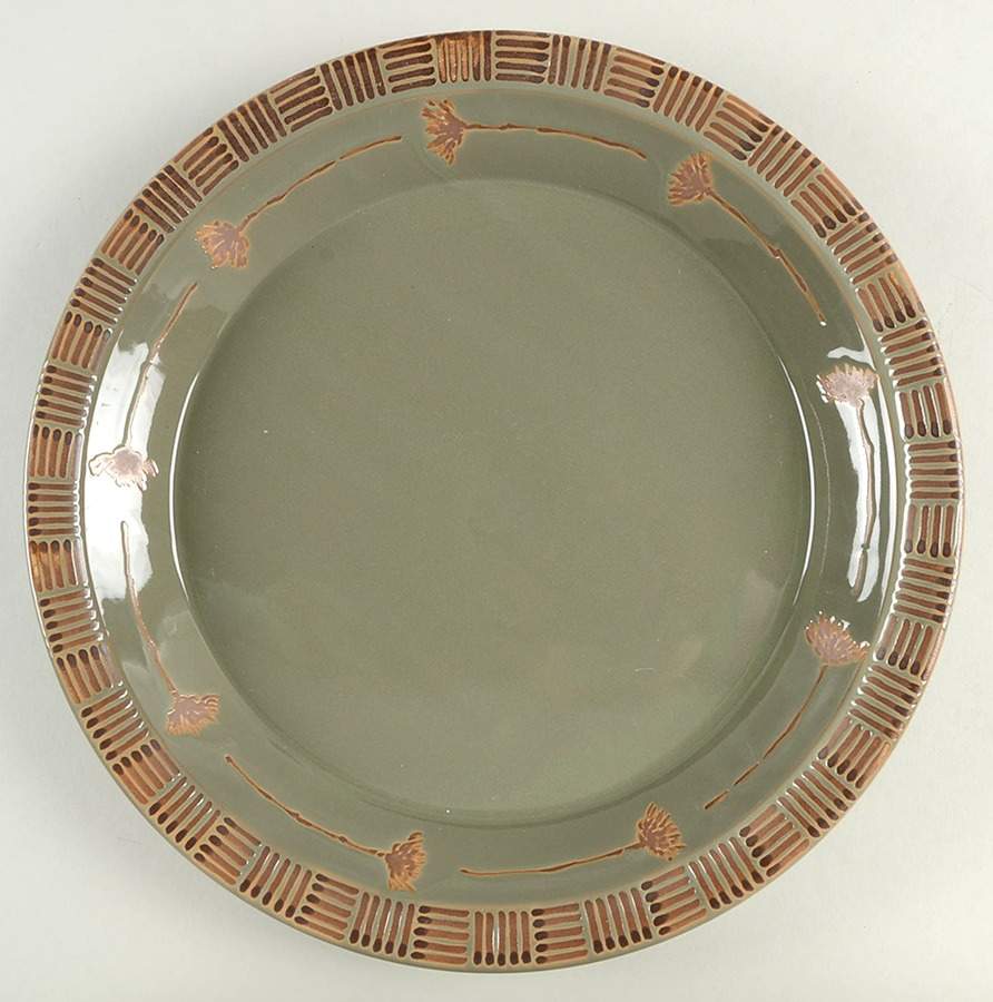 Cornflowers Green 12" Chop Plate (Round Platter) by Sasaki-1