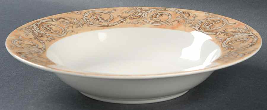 Venetian Scroll Rim Soup Bowl by Sasaki-1