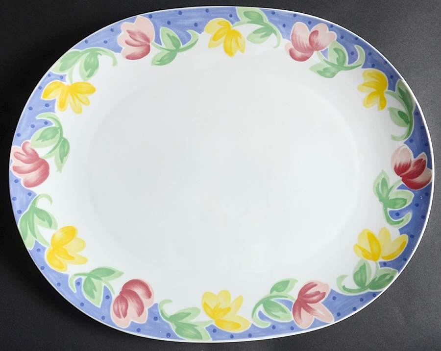 Spring Poetry 14" Oval Serving Platter by Studio Nova-1