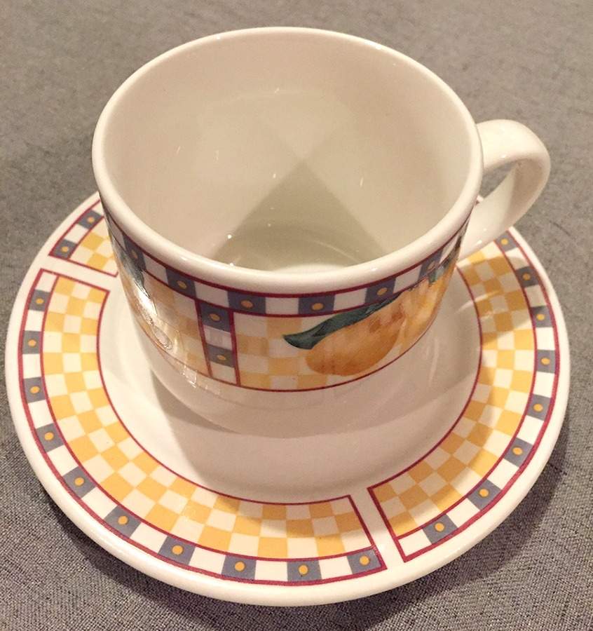 Country Cupboard Flat Cup & Saucer Set by Sango-1