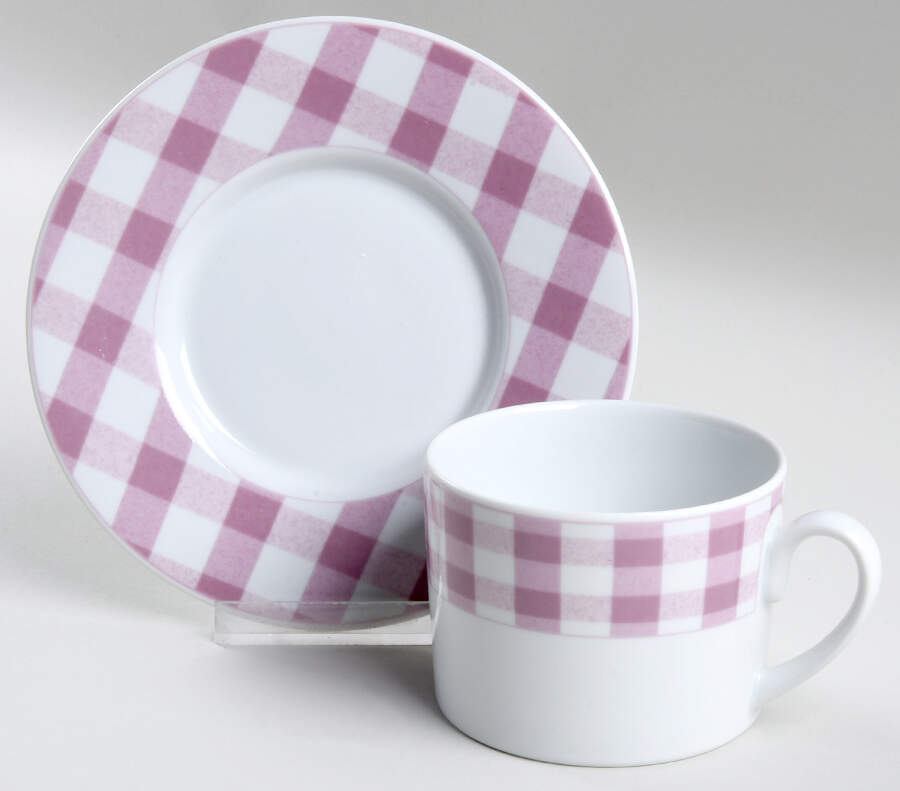 Picnic Rasberry  Flat Cup & Saucer Set by Studio Nova-1