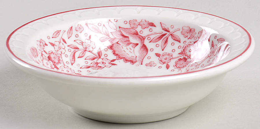 Roxbury-Red ((Red Trim) Rim Fruit/Dessert (Sauce) Bowl by Syracuse-1