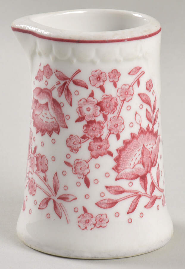 Roxbury-Red ((Red Trim) Individual Creamer by Syracuse-1