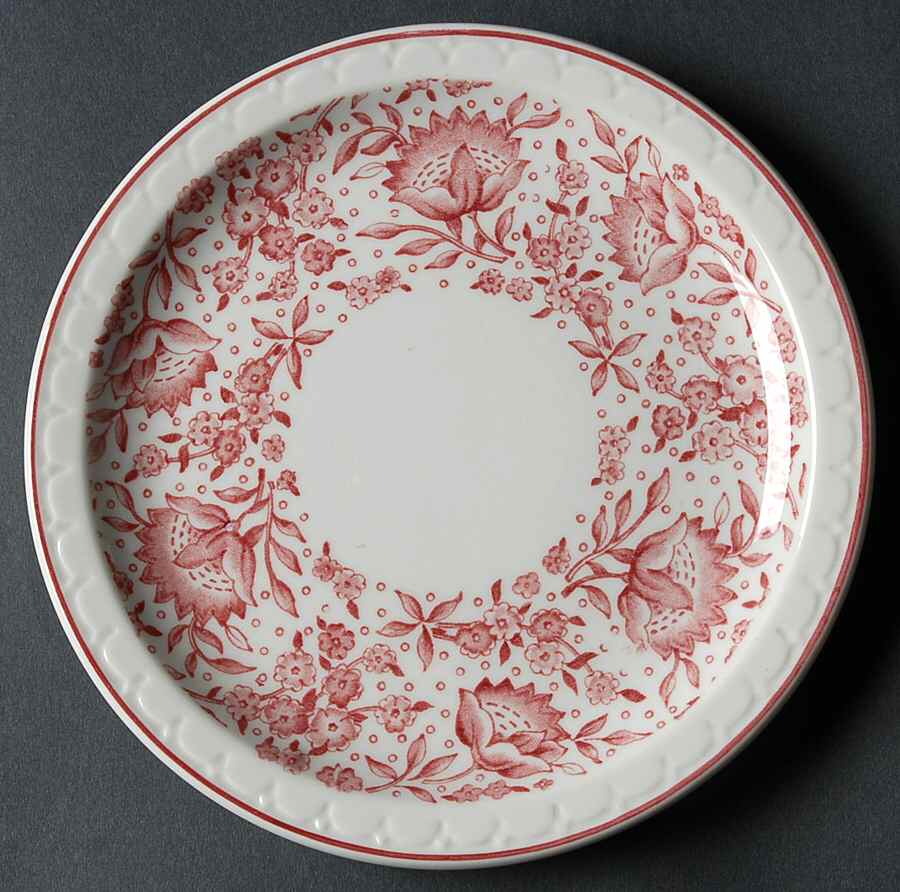 Roxbury-Red ((Red Trim) Bread & Butter Plate by Syracuse-1