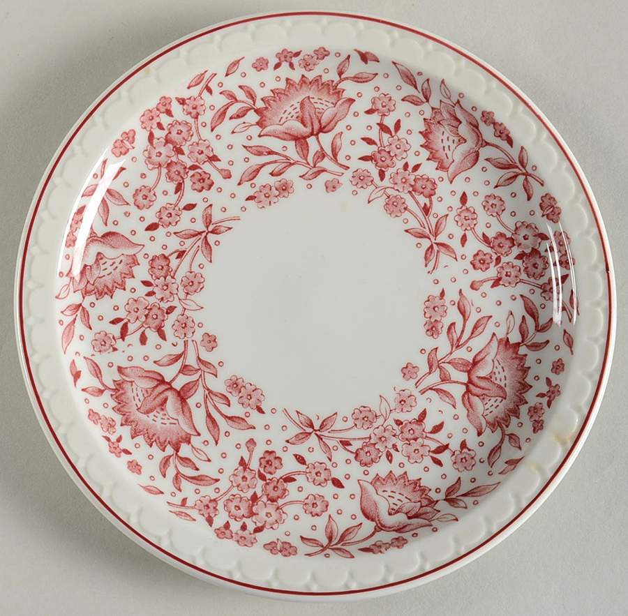 Roxbury-Red ((Red Trim) Dessert/Pie Plate by Syracuse-1