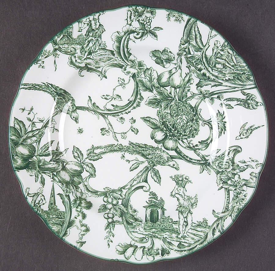 Provencial Garden Green Bread & Butter Plate by Spode-1