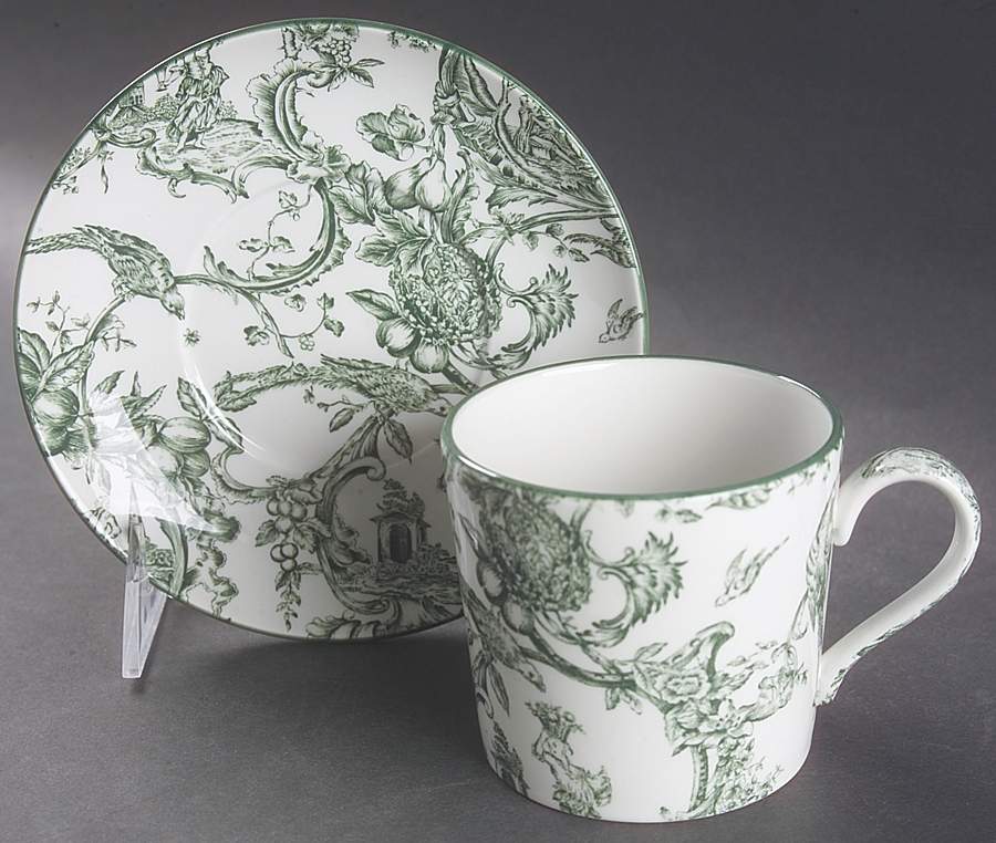 Provencial Garden Green Mug & Saucer Set by Spode-1