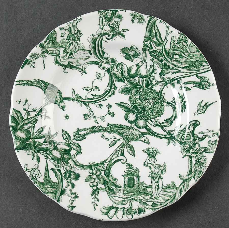 Provencial Garden Green Bread & Butter Plate by Spode-1