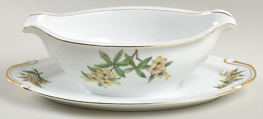 Madeleine Gravy Boat with Attached Underplate by Seyei Toki Co-1