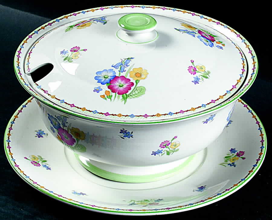 Wild Flowers Tureen & Lid w/Underplate by Shelley-1