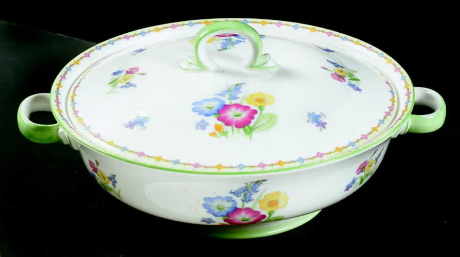 Wild Flowers Round Covered Vegetable by Shelley-1