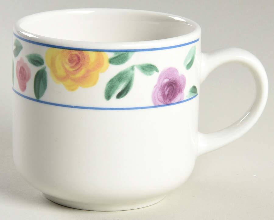 Rose Garden Flat Cup by Sakura-1