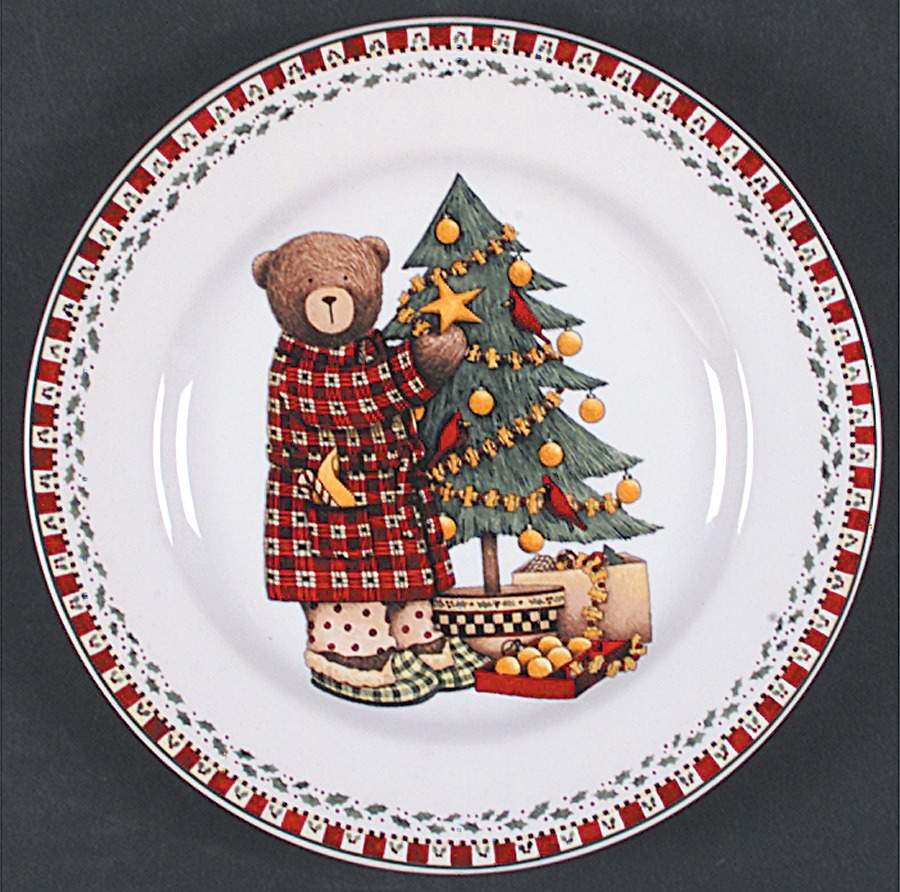 Christmas Bears Salad Plate by Sakura-1