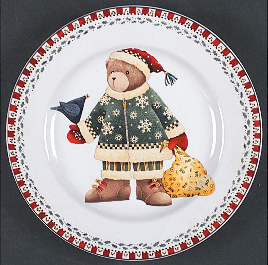 Christmas Bears Salad Plate by Sakura-1