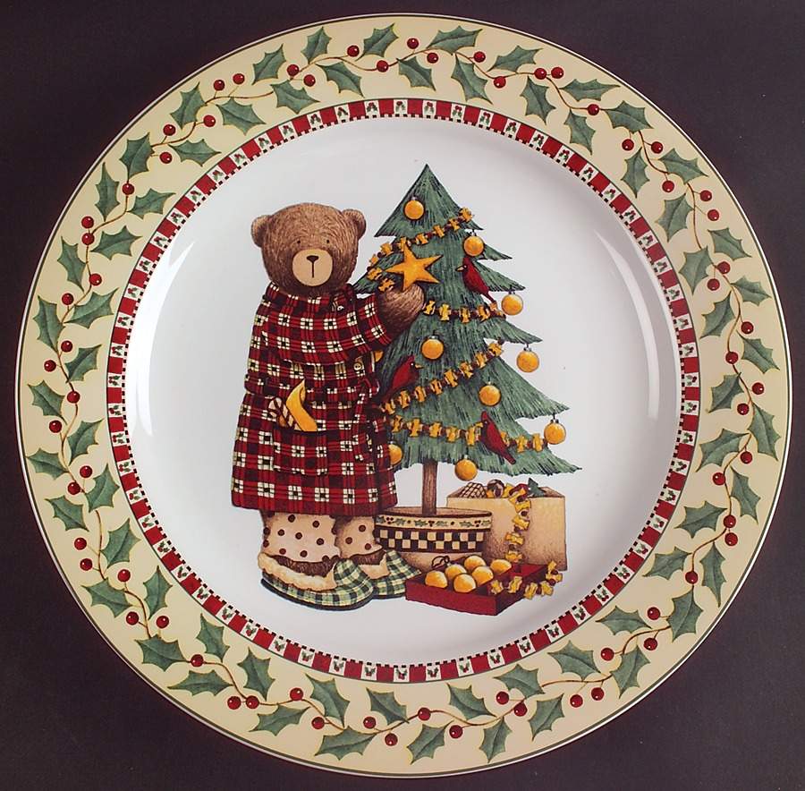 Christmas Bears 12" Chop Plate (Round Platter) by Sakura-1