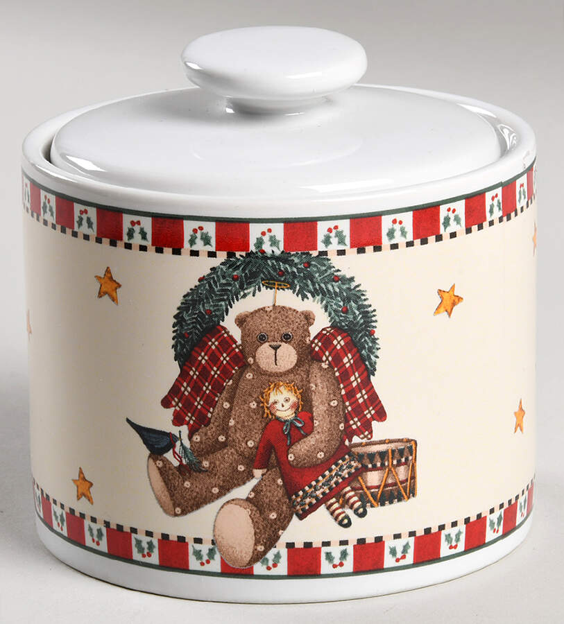 Christmas Bears Sugar Bowl & Lid by Sakura-1
