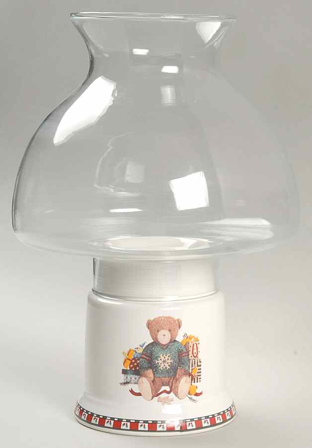 Christmas Bears Hurricane Lamp & Globe by Sakura-1