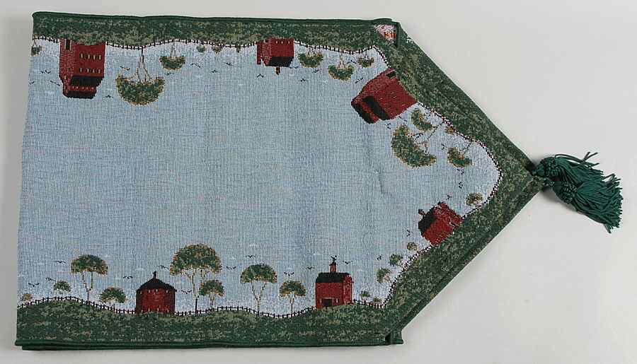 Barns 13" X 68" Cloth Table Runner by Sakura-1