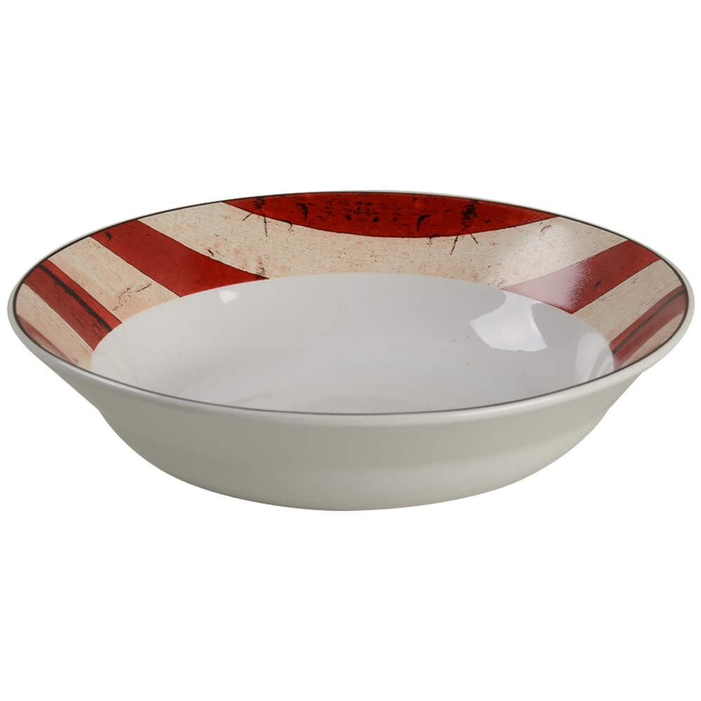 Colonial (Black Trim) Coupe Soup Bowl by Sakura-1