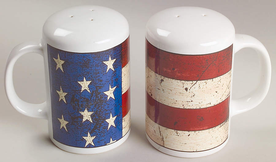 Colonial (Black Trim) Stove Top Salt & Pepper Set by Sakura-1