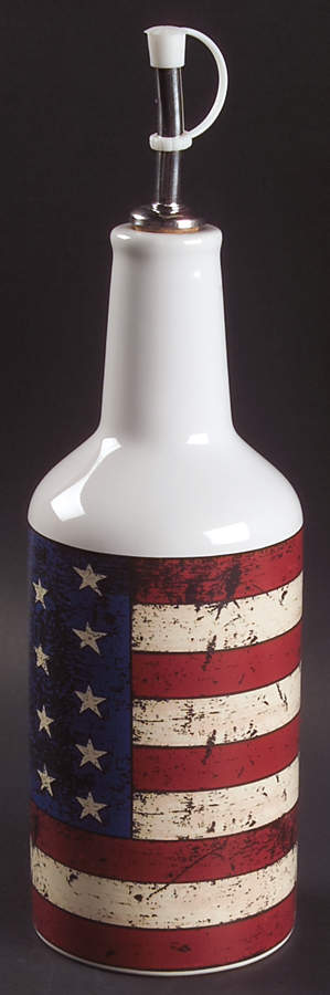 Colonial (Black Trim) Oil Cruet with Drizzle Spout by Sakura-1