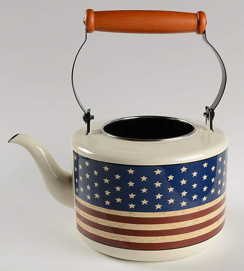 Colonial (Black Trim) Metal Kettle No Lid by Sakura-1