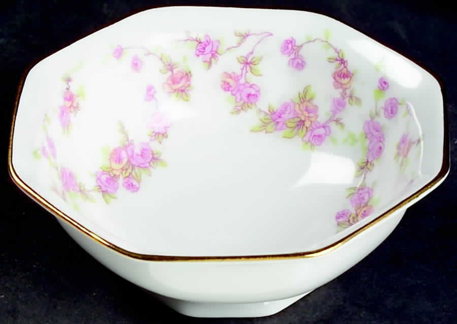 Bridal Rose Mini Open Sugar Bowl by Schumann - Bavaria-1