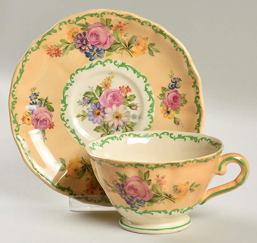 Princess Rose Footed Cup & Saucer Set by Swinnertons-1