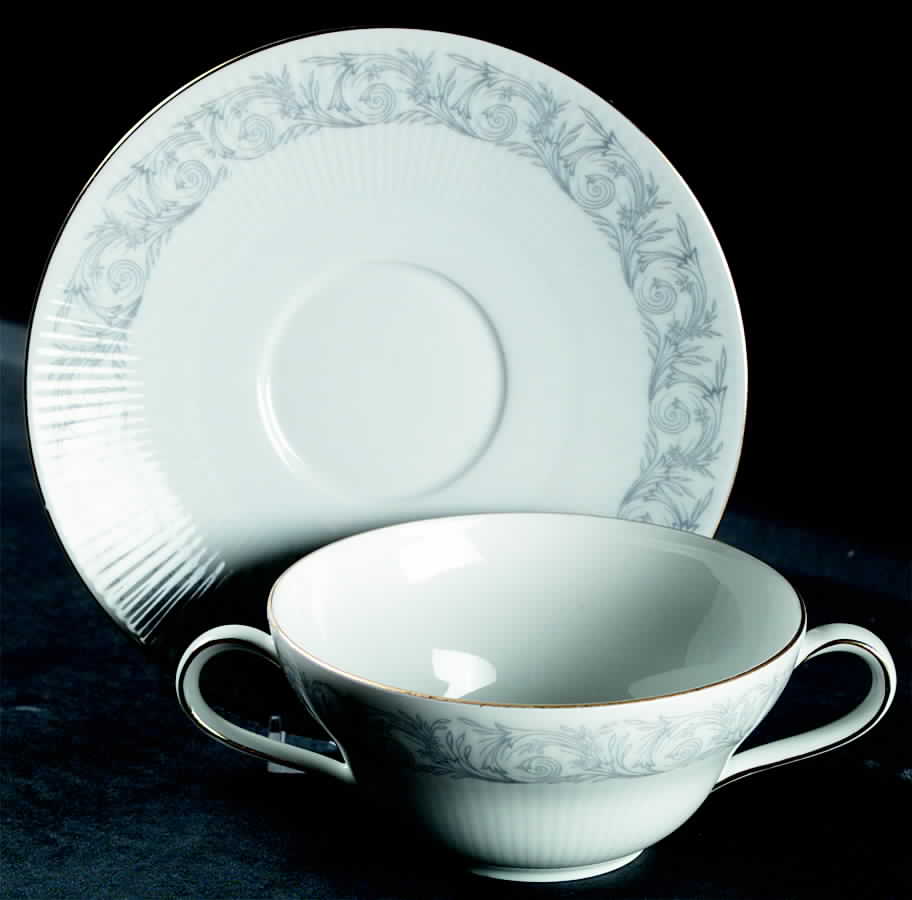 31675 Flat Cream Soup Bowl & Saucer Set by Seltmann-1