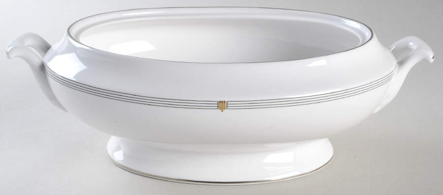 Opera Platinum  Oval Vegetable No Lid by Spode-1