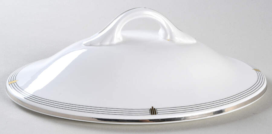 Opera Platinum  Lid for Oval Vegetable by Spode-1