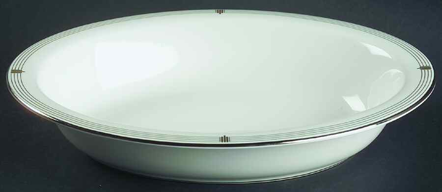 Opera Platinum  9" Oval Vegetable Bowl by Spode-1