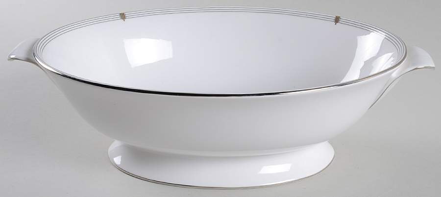 Opera Platinum  10" Oval Vegetable Bowl by Spode-1