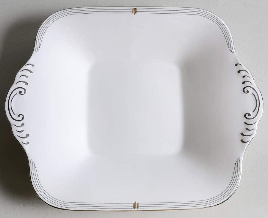 Opera Platinum  Handled Cake Plate by Spode-1
