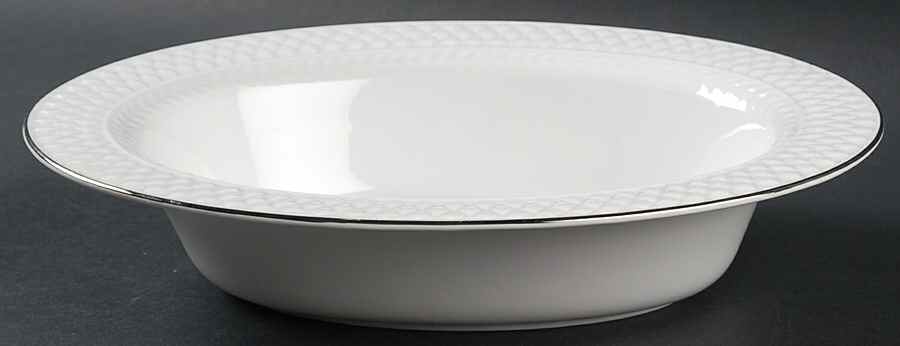 Mansard Platinum 10" Oval Vegetable Bowl by Spode-1
