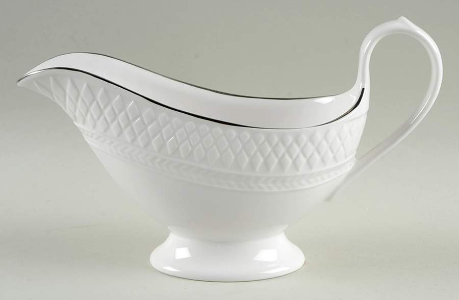 Mansard Platinum Gravy Boat by Spode-1