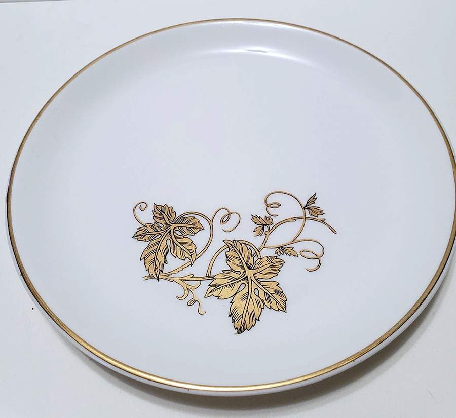 Coin Leaves Bread & Butter Plate by Salem-1